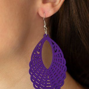 Beautiful Tahiti Tankini - Purple Earrings